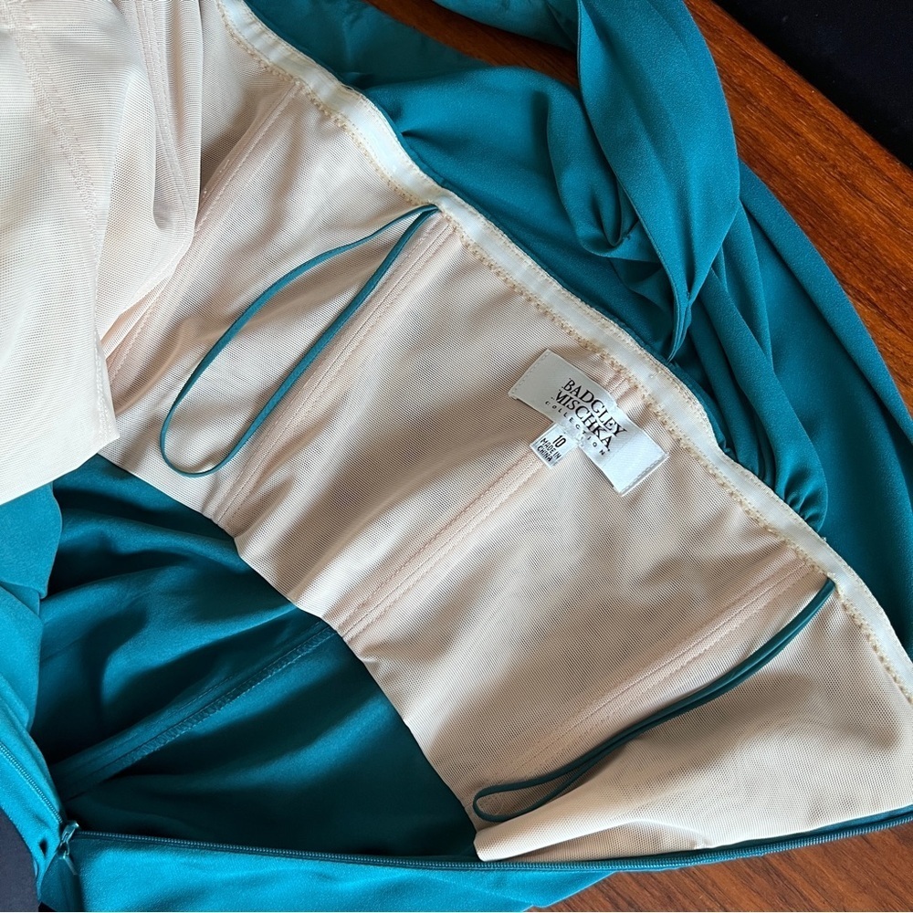 Badgley Mischka Teal Dress - Picture 12 of 16